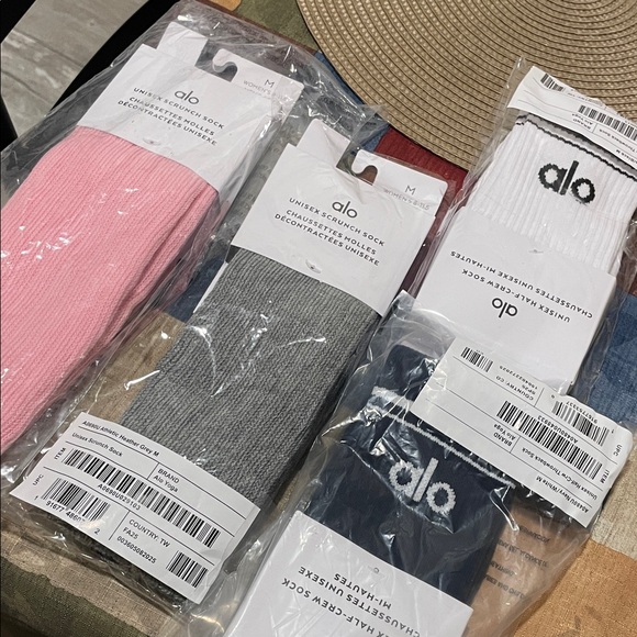 ALO Yoga Athletic Socks - Pink, Gray, White, Navy - Picture 2 of 7